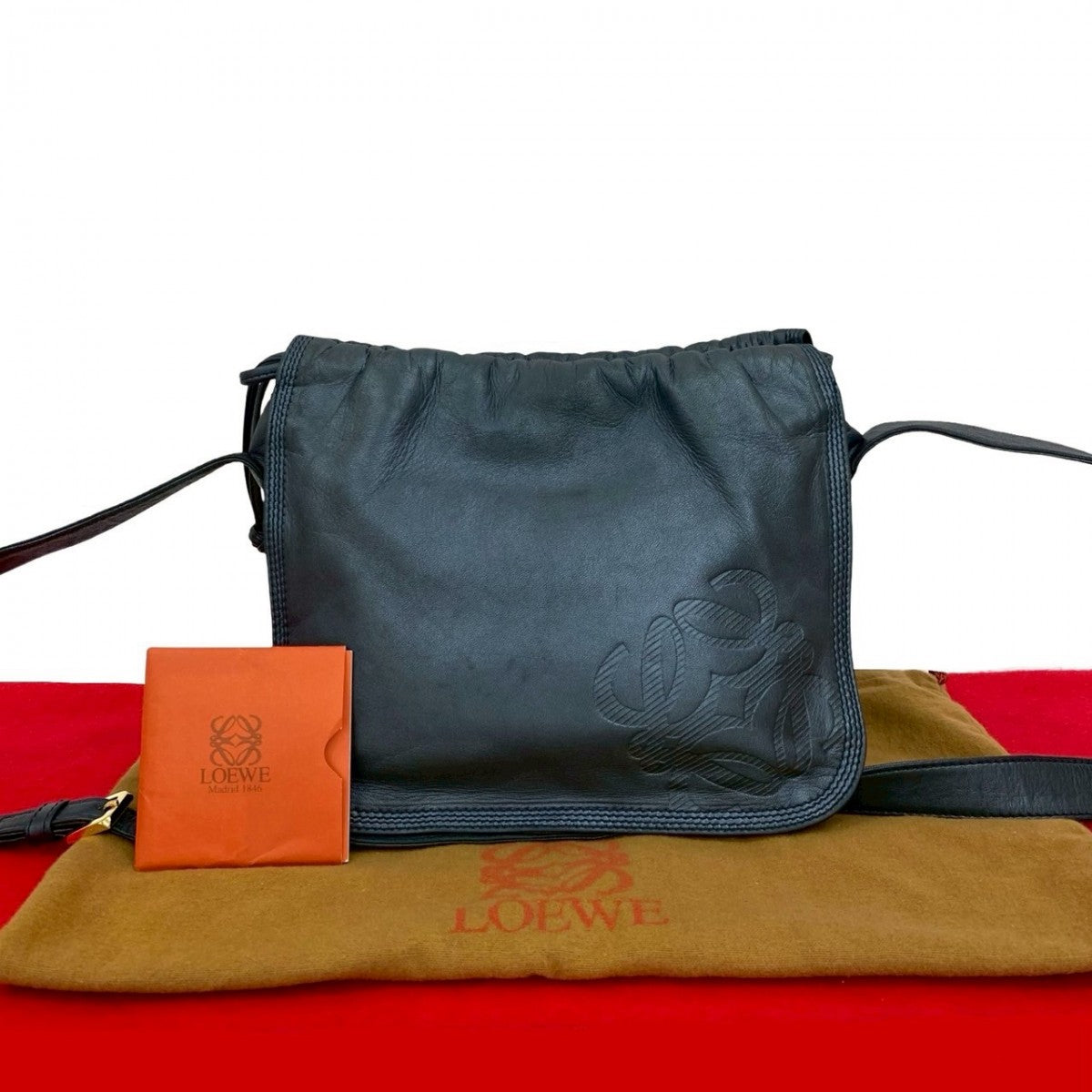LOEWE Shoulder Bag leather Navy