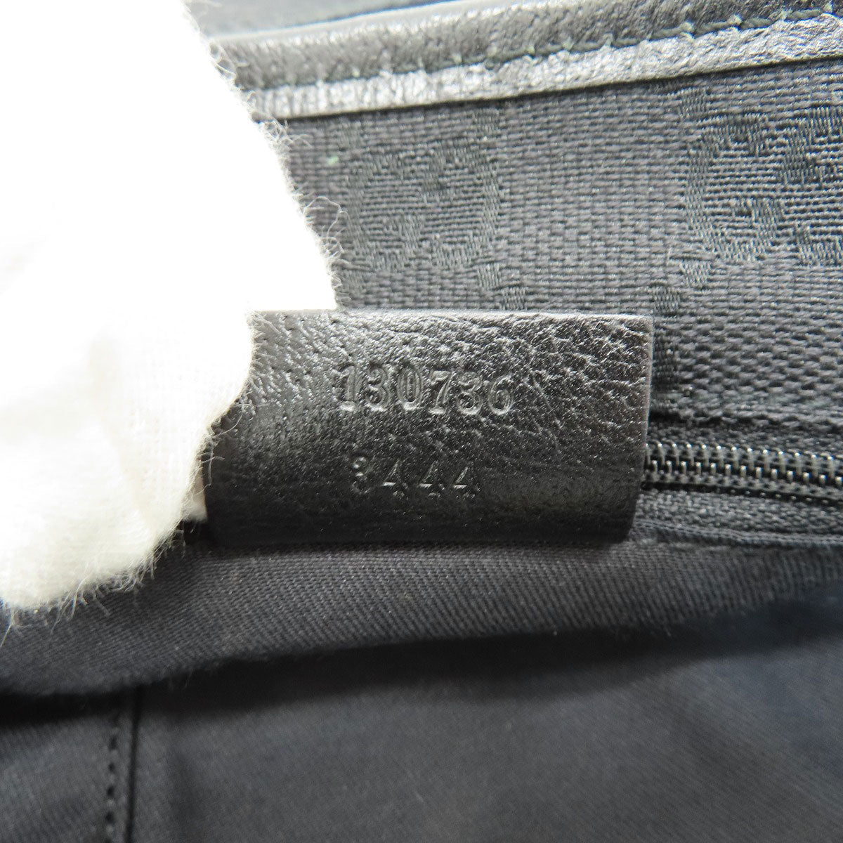 GUCCI Tote Bag 130736 leather black logo Women Used Authentic