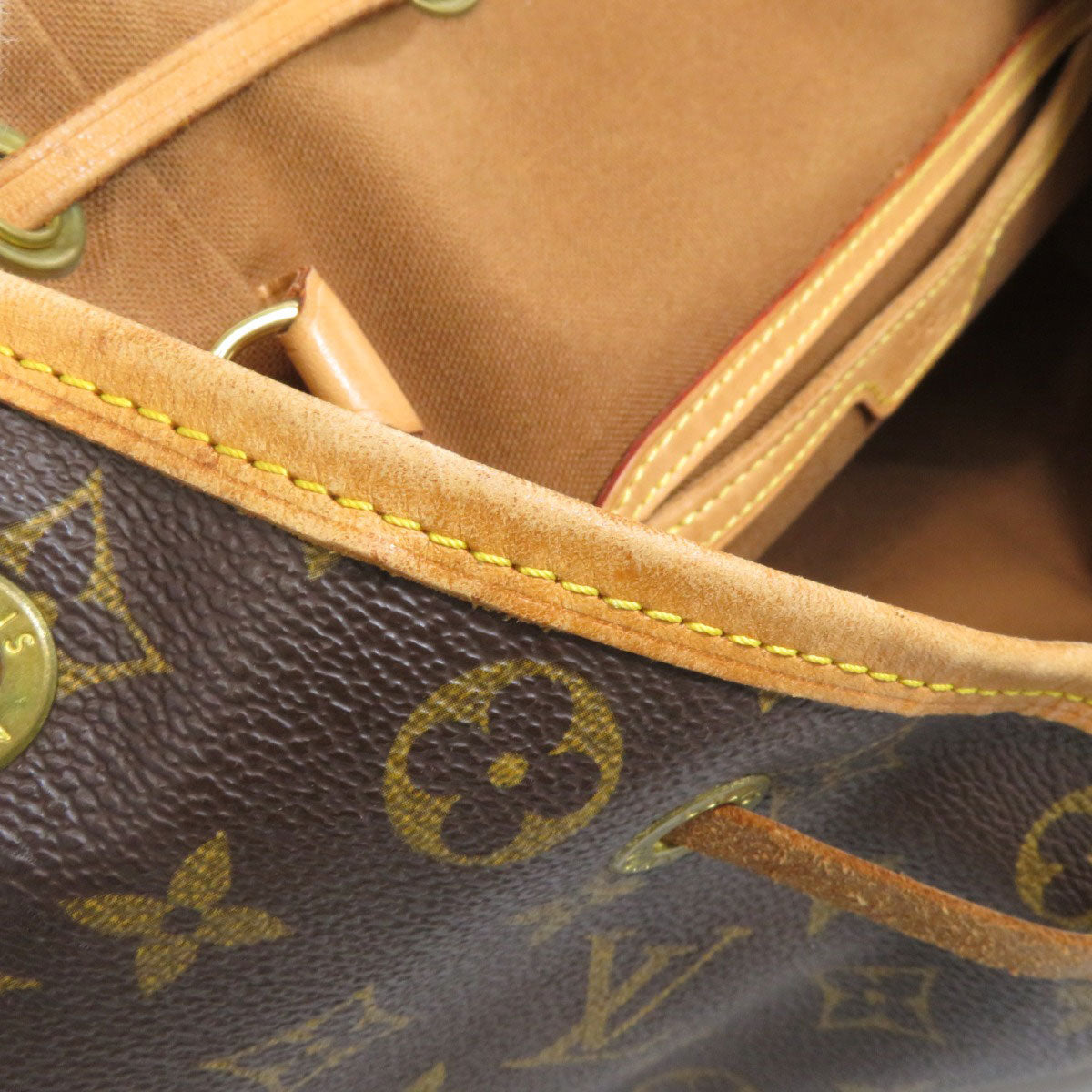 LOUIS VUITTON Backpack M51135 Monogram canvas Brown MontsourisGM Women Used Authentic