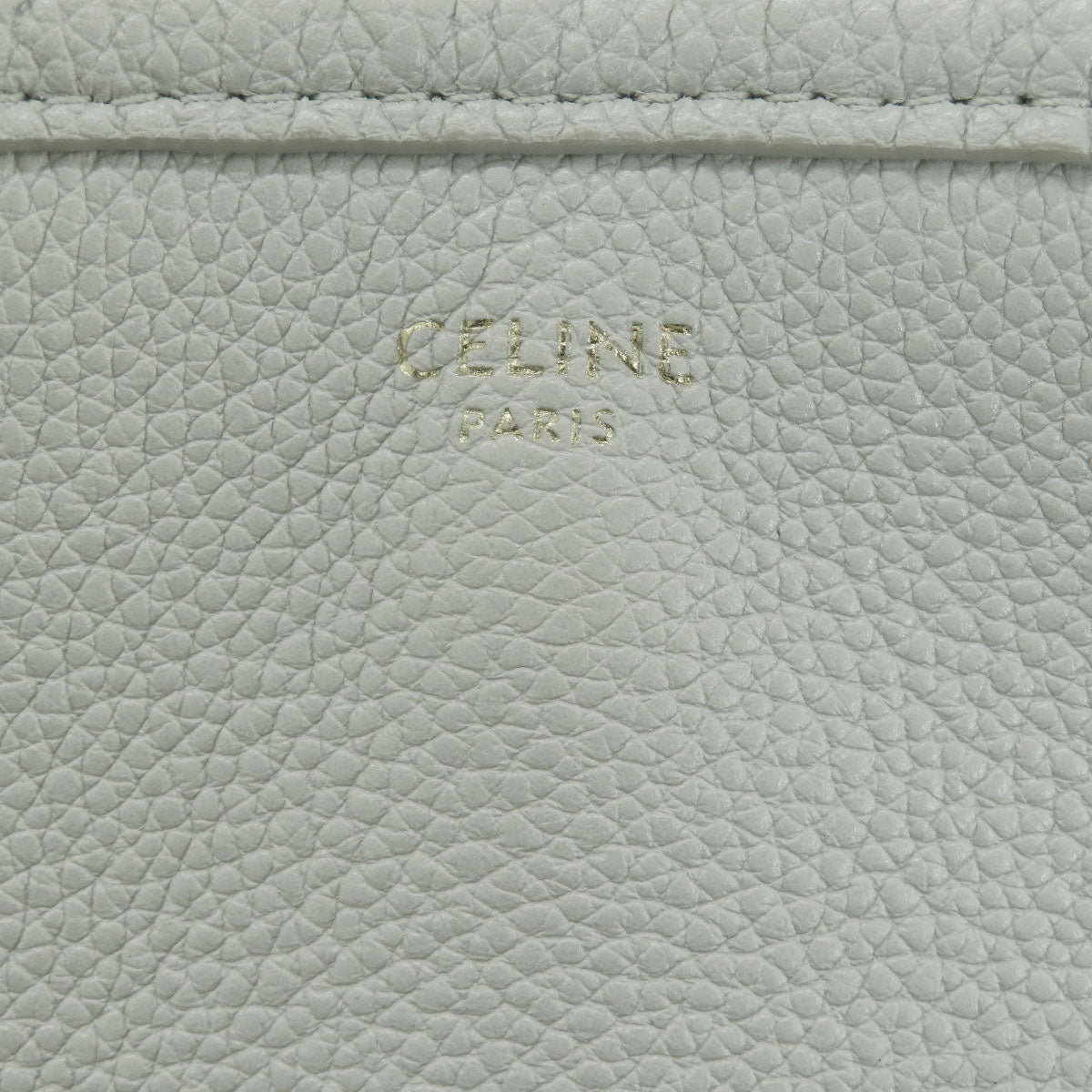 CELINE Handbag leather gray Small Fold Hippo 2WAY Women Used Authentic