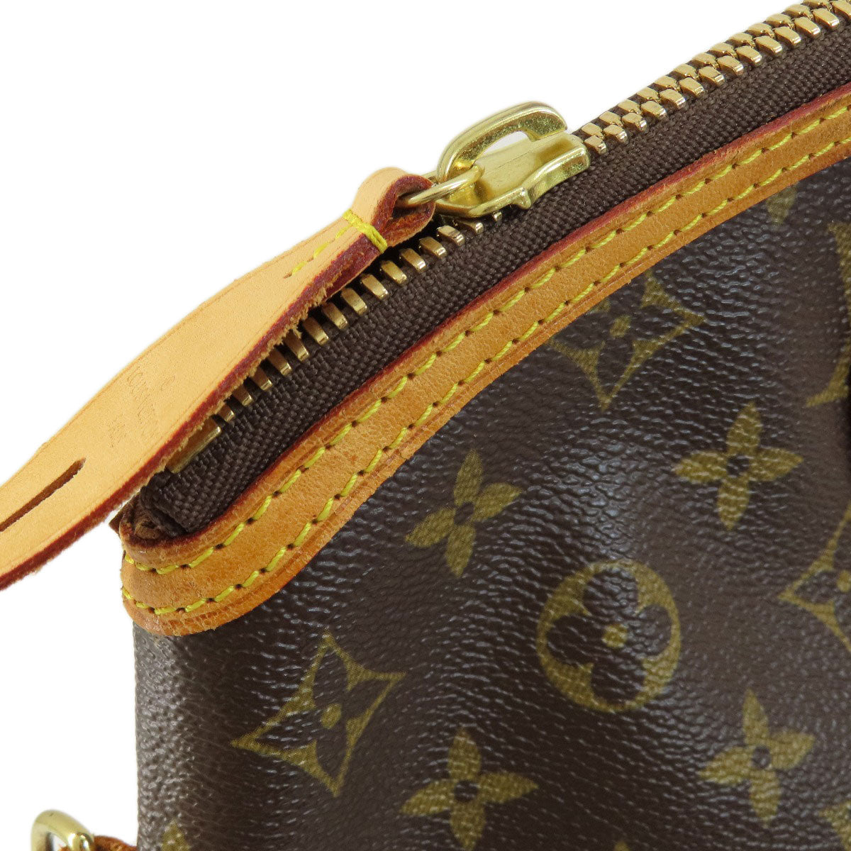 LOUIS VUITTON Tote Bag M40102 Monogram canvas Brown Lockit Monogram Women Used Authentic