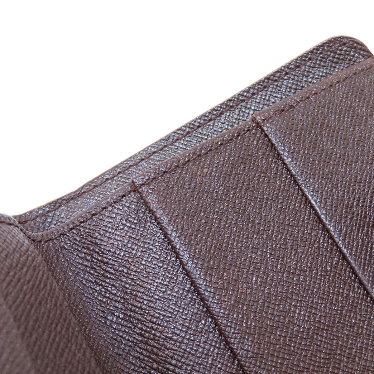 LOUIS VUITTON Bifold Wallet M61668 Damier canvas Brown Compact Zip Damier Ebene Women Used Authentic