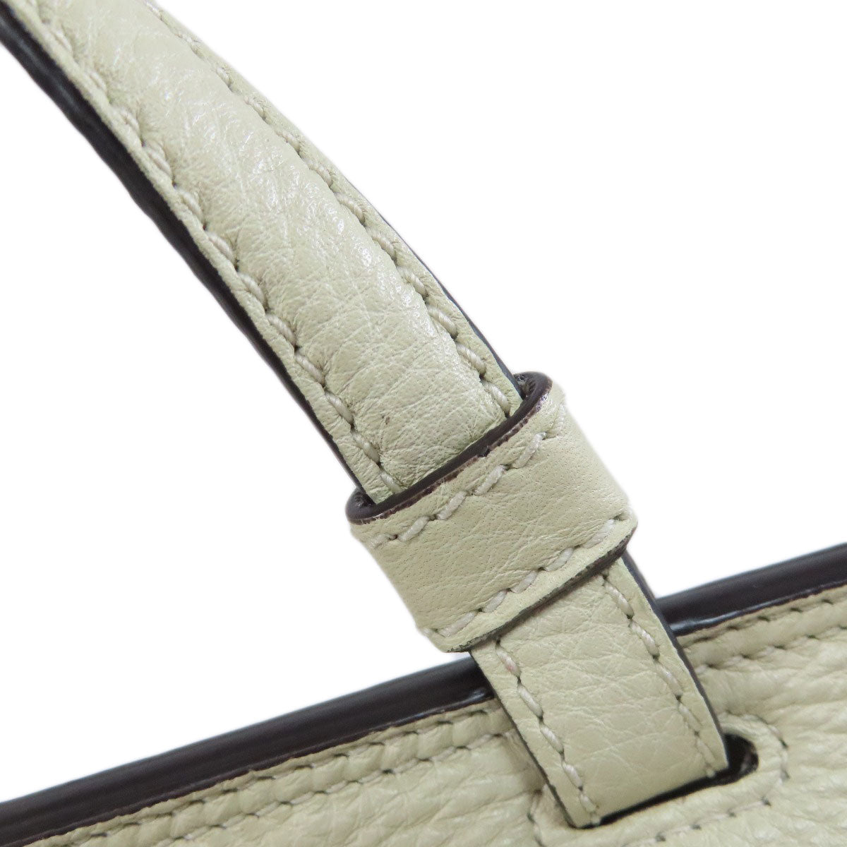 GUCCI Handbag 392013 leather white 2WAY Women Used Authentic