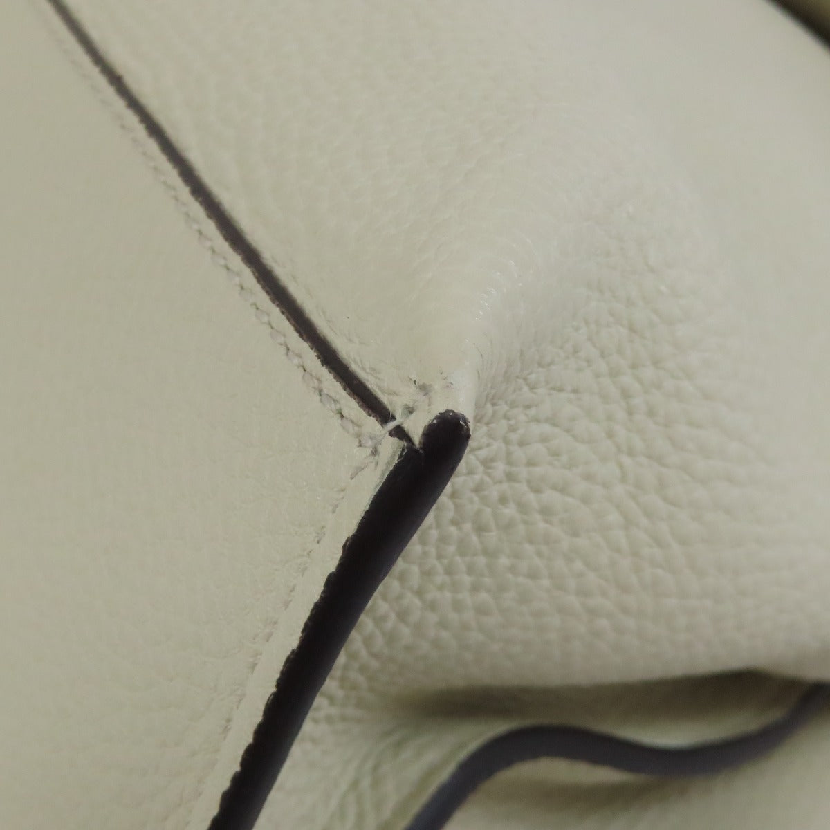 GUCCI Handbag 392013 leather white 2WAY Women Used Authentic