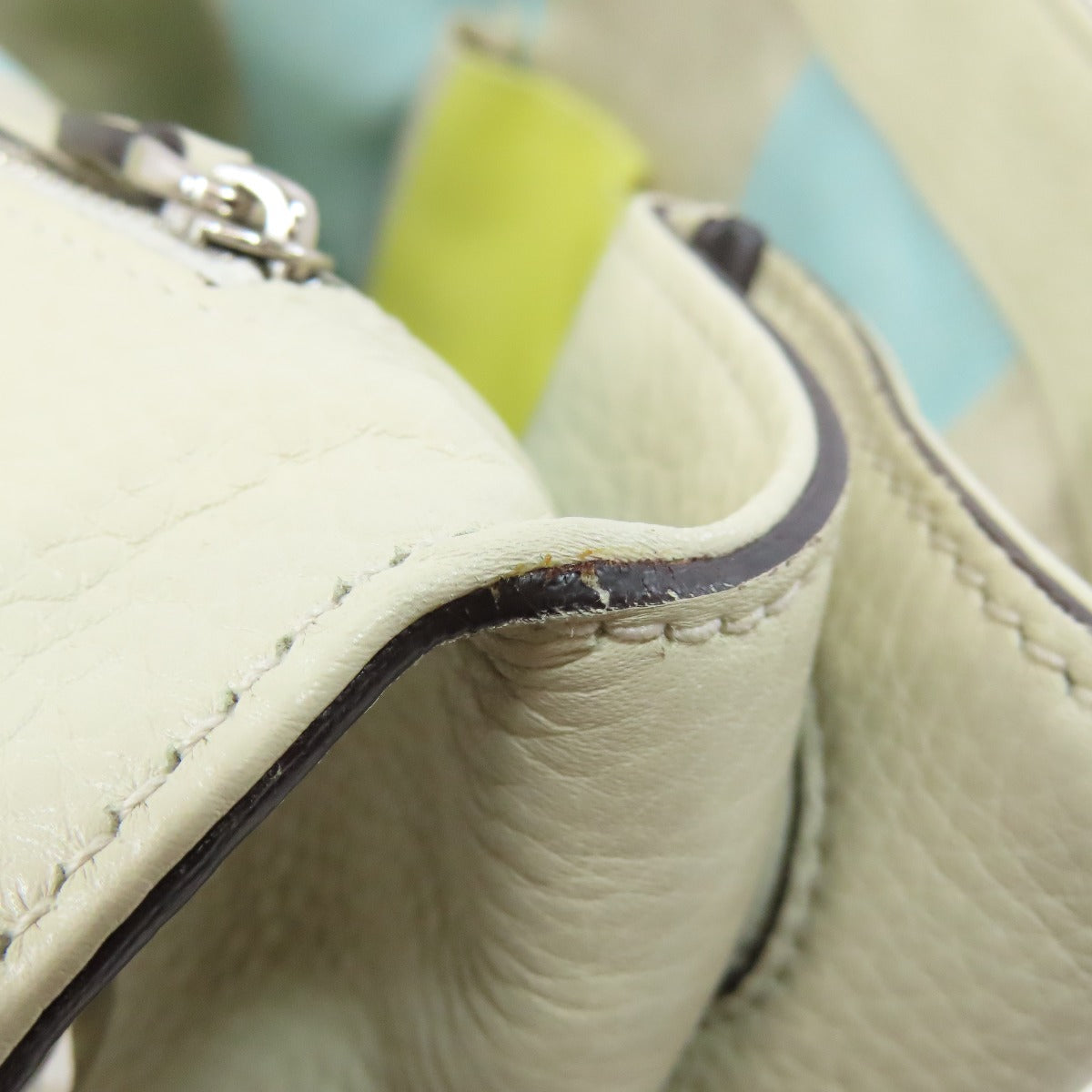 GUCCI Handbag 392013 leather white 2WAY Women Used Authentic