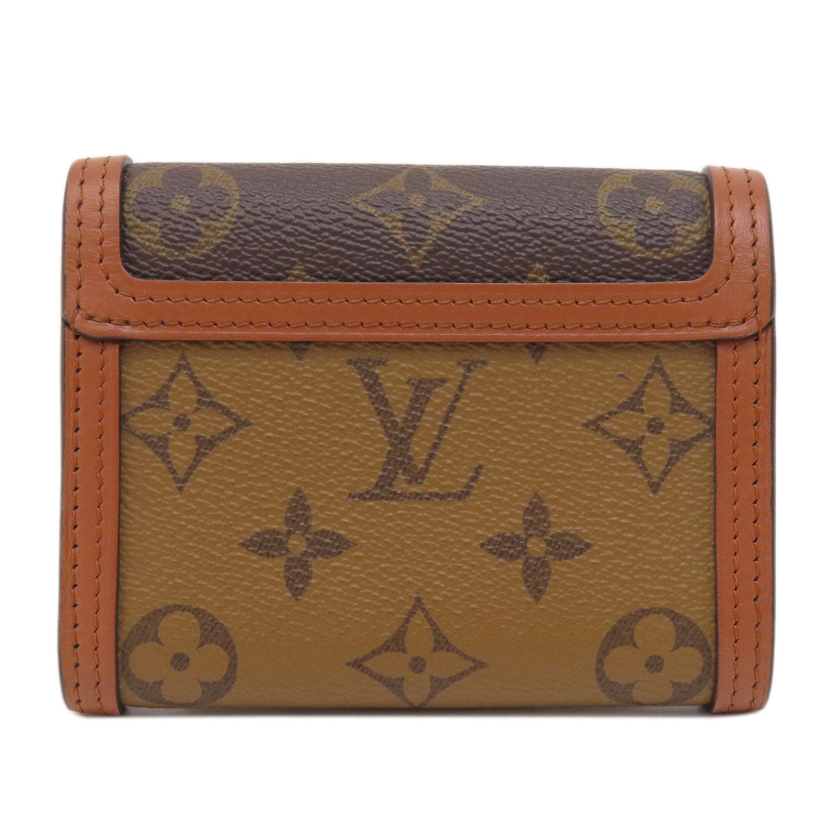 LOUIS VUITTON Bifold Wallet M68725 Monogram reverse Brown Portefeuille Daufine Compact