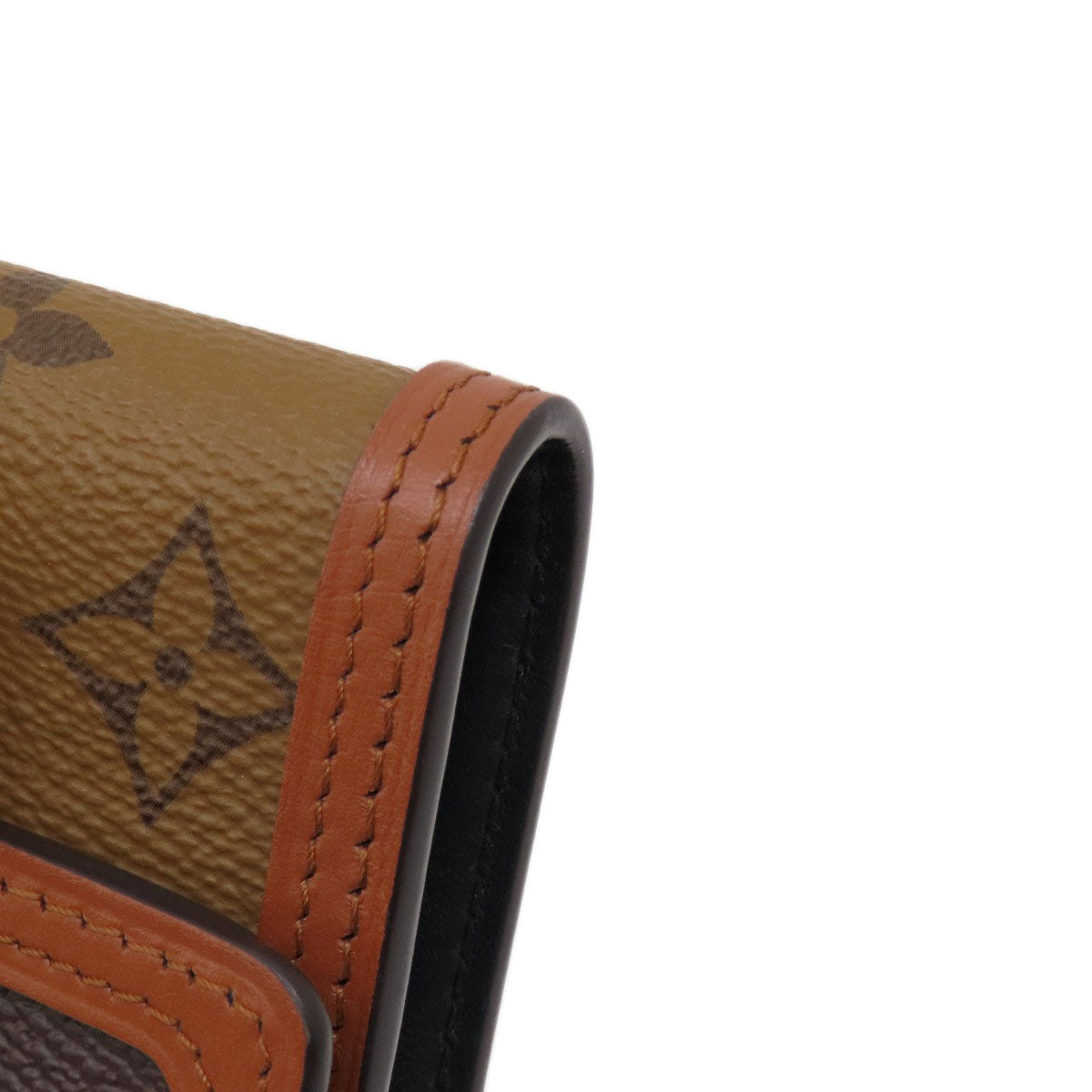 LOUIS VUITTON Bifold Wallet M68725 Monogram reverse Brown Portefeuille Daufine Compact