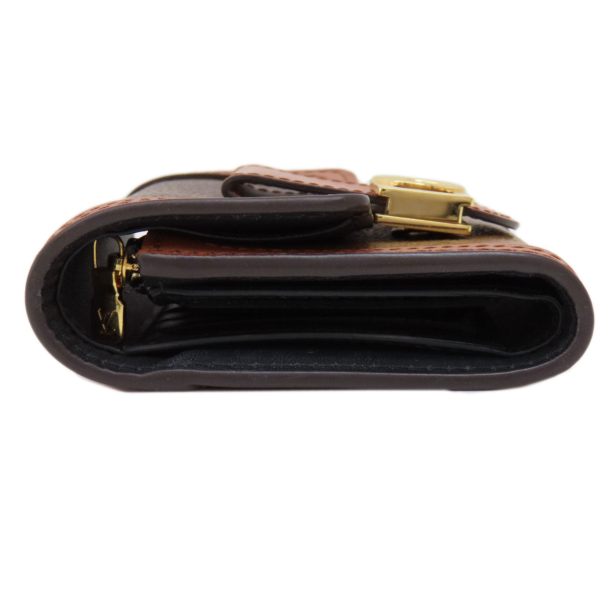 LOUIS VUITTON Bifold Wallet M68725 Monogram reverse Brown Portefeuille Daufine Compact