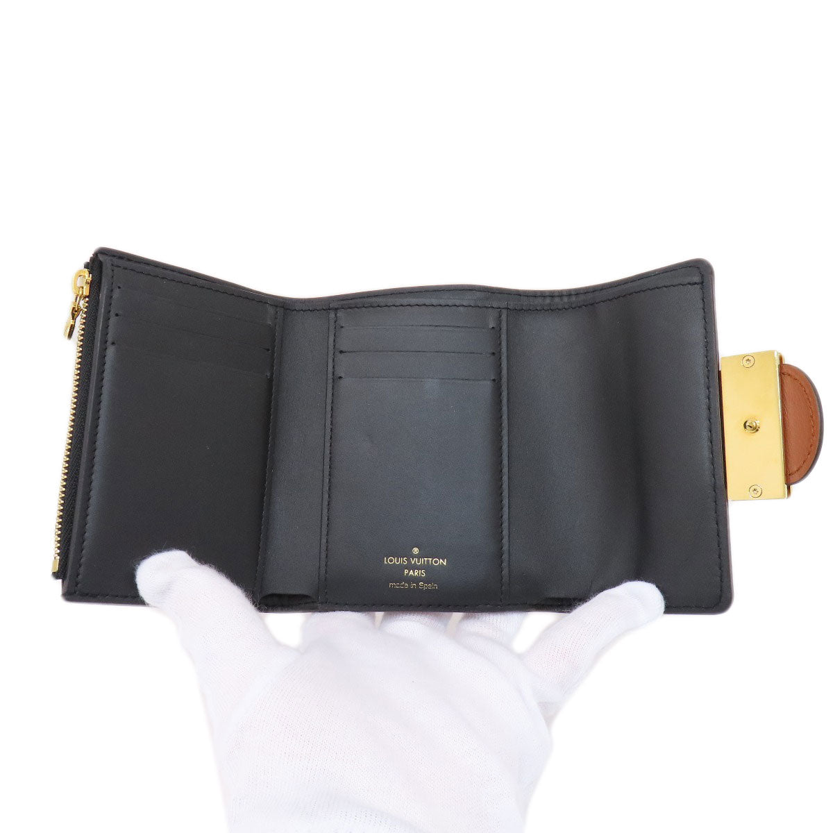 LOUIS VUITTON Bifold Wallet M68725 Monogram reverse Brown Portefeuille Daufine Compact