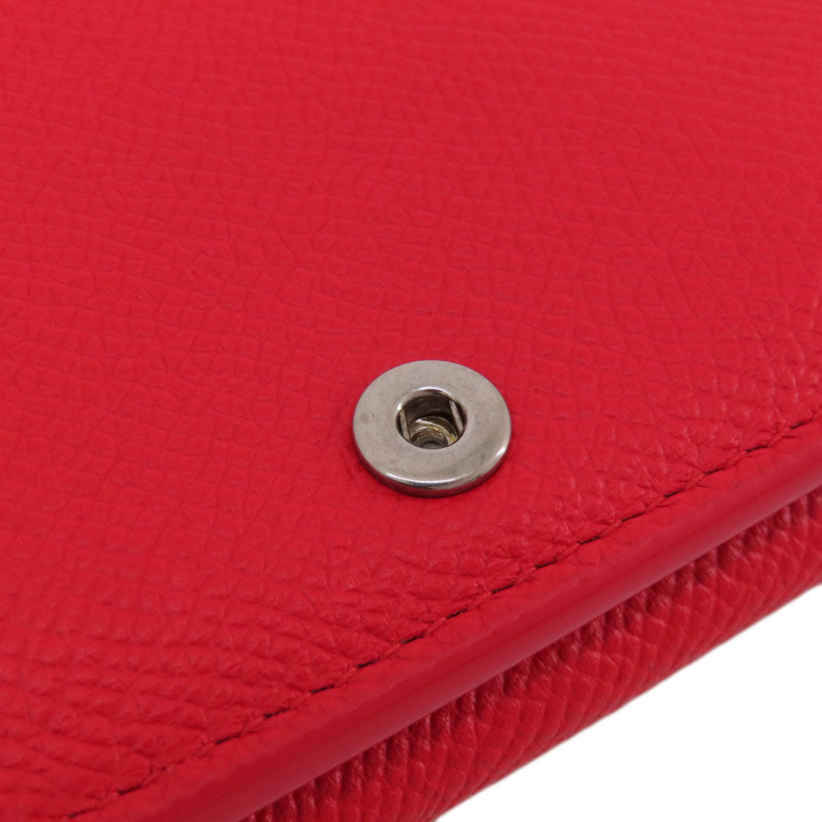 BALENCIAGA Bifold Wallet 601387 leather Red BB logo compact wallet Women Used Authentic