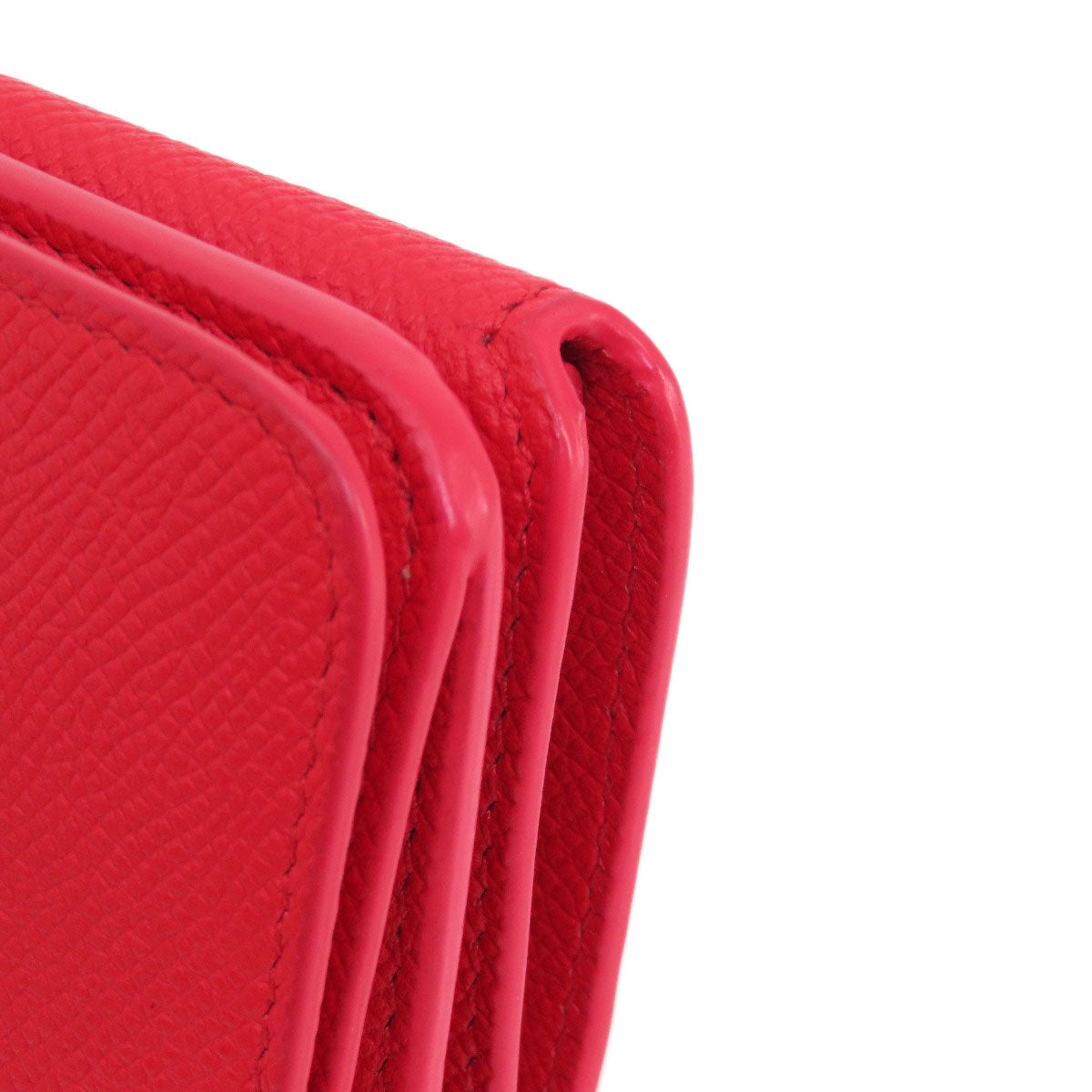 BALENCIAGA Bifold Wallet 601387 leather Red BB logo compact wallet Women Used Authentic