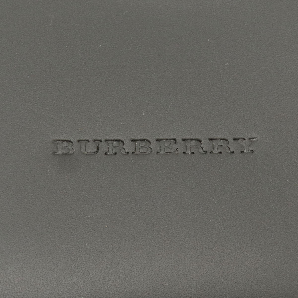 BURBERRY Handbag leather black logoMetal Women Used Authentic