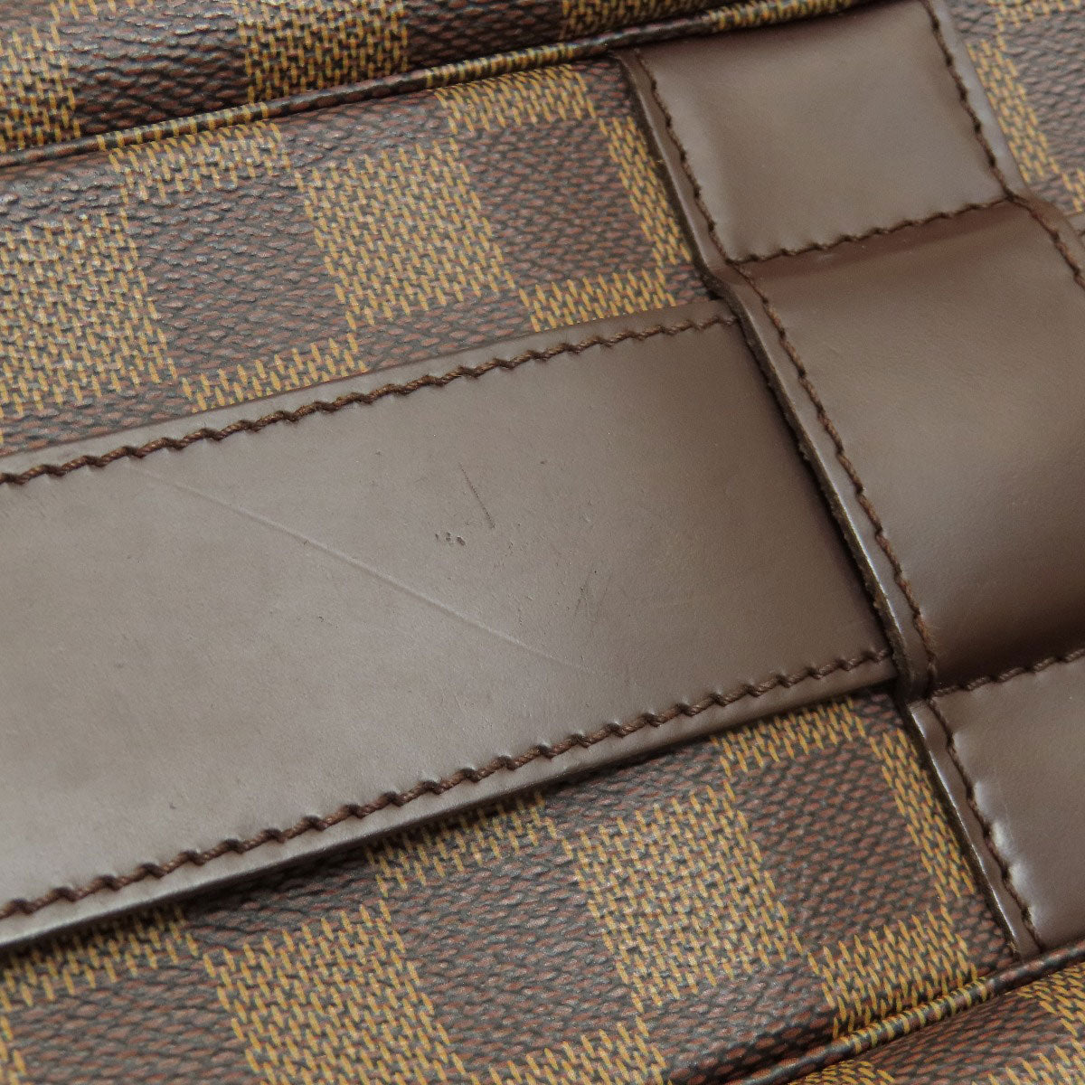 LOUIS VUITTON Shoulder Bag N45255 Damier canvas Brown Naviglio Damier Ebene Women Used Authentic
