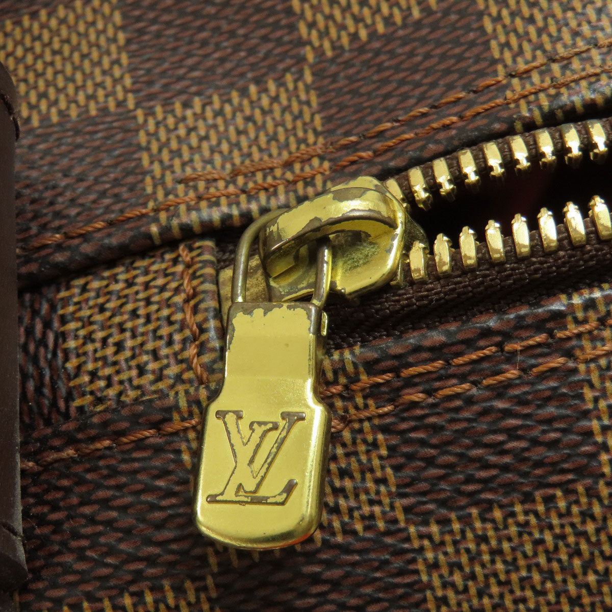 LOUIS VUITTON Shoulder Bag N45255 Damier canvas Brown Naviglio Damier Ebene Women Used Authentic