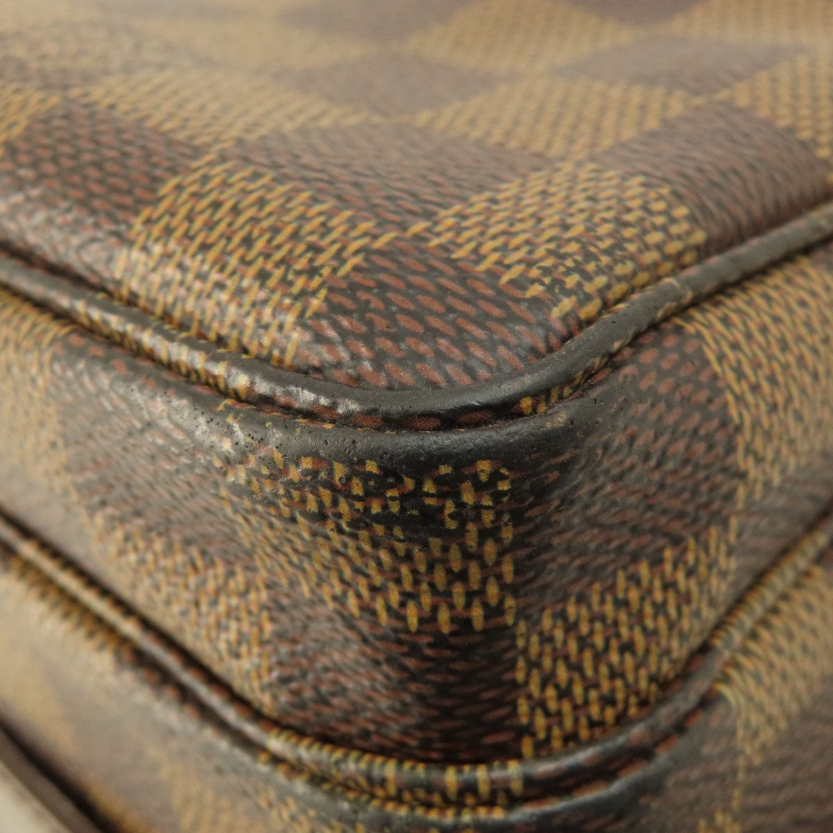 LOUIS VUITTON Shoulder Bag N45255 Damier canvas Brown Naviglio Damier Ebene Women Used Authentic