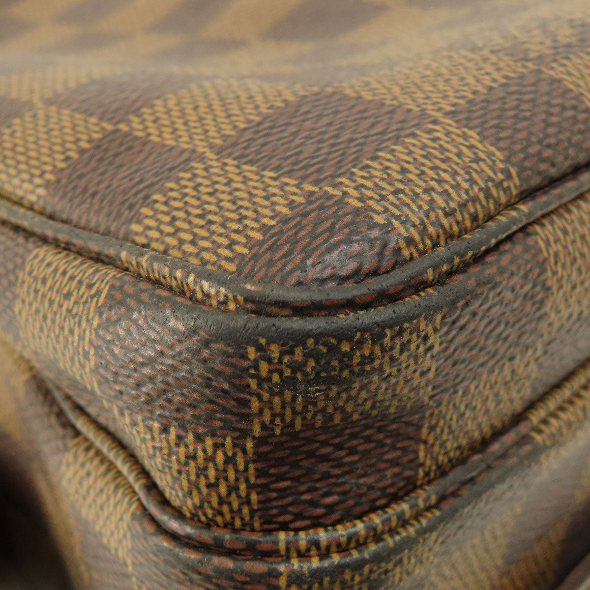 LOUIS VUITTON Shoulder Bag N45255 Damier canvas Brown Naviglio Damier Ebene Women Used Authentic