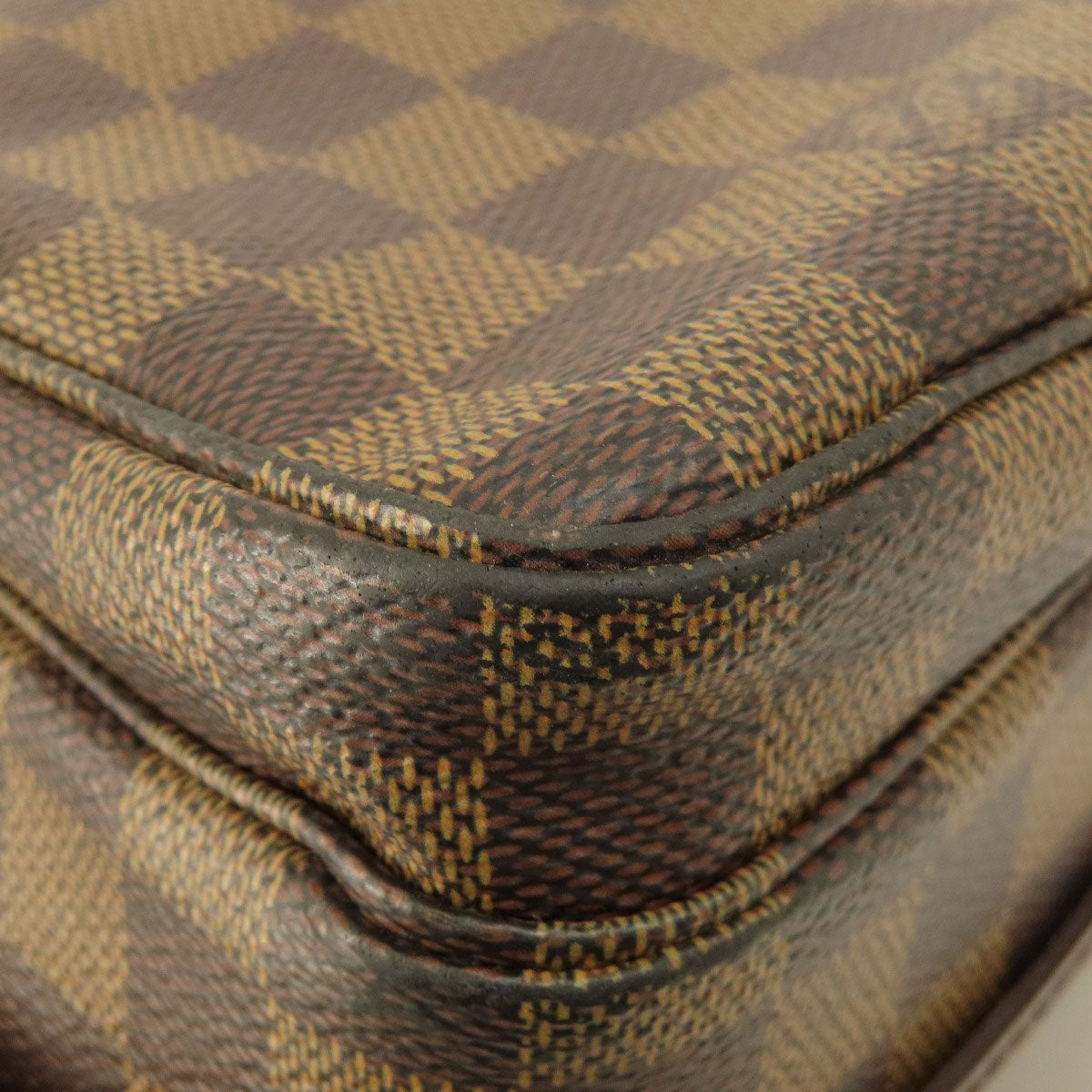LOUIS VUITTON Shoulder Bag N45255 Damier canvas Brown Naviglio Damier Ebene Women Used Authentic