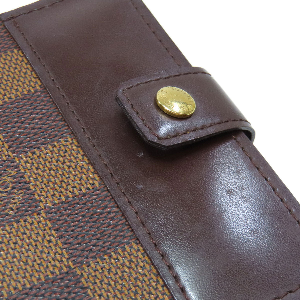 LOUIS VUITTON Bifold Wallet M61668 Damier canvas Brown Compact zip