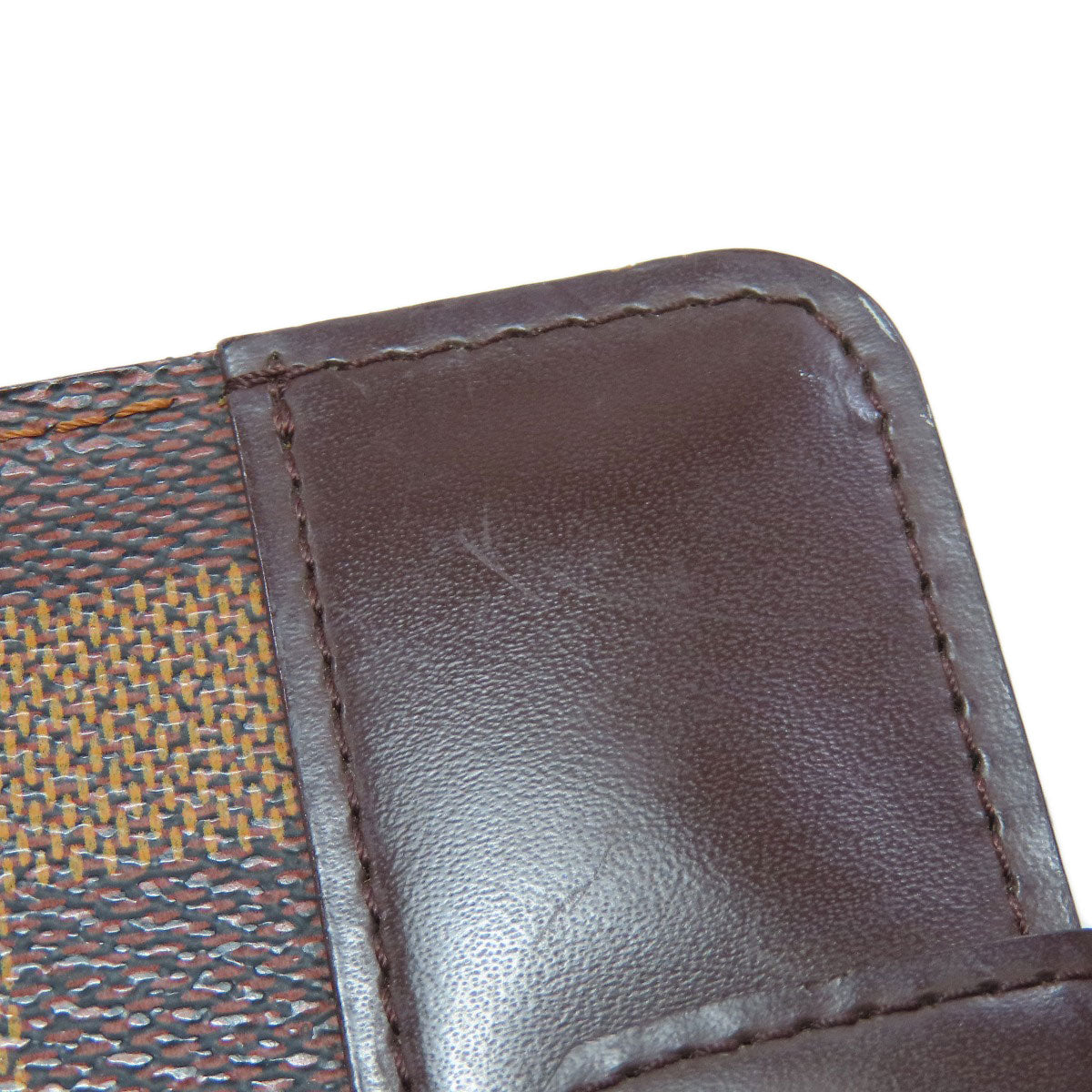 LOUIS VUITTON Bifold Wallet M61668 Damier canvas Brown Compact zip