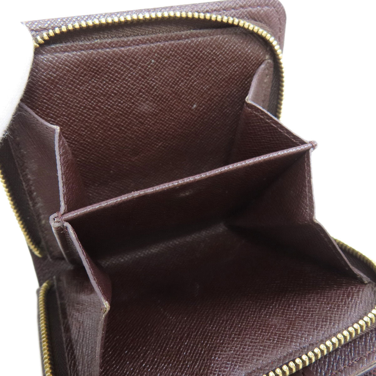 LOUIS VUITTON Bifold Wallet M61668 Damier canvas Brown Compact zip