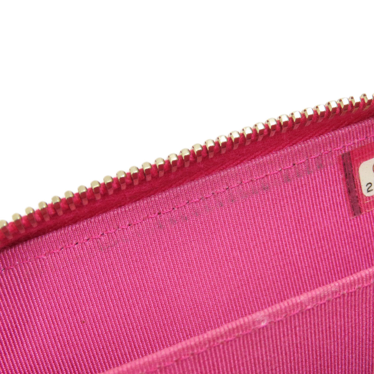 CHANEL Coin case lambskin pink Matrasse Women Used Authentic