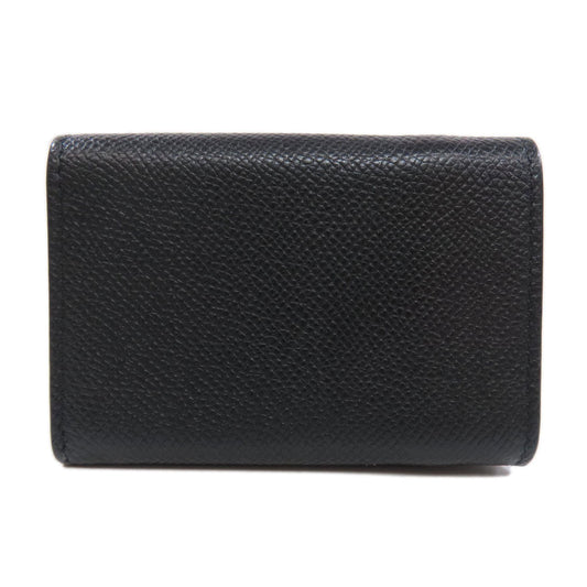 BALENCIAGA Bifold Wallet 558208 leather black logo Tri-fold Wallet mens Used Authentic