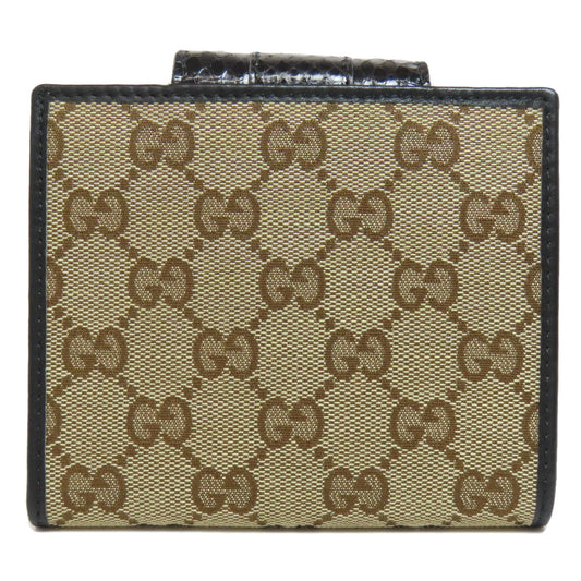 GUCCI Bifold Wallet 181669 canvas Brown GG Women Used Authentic