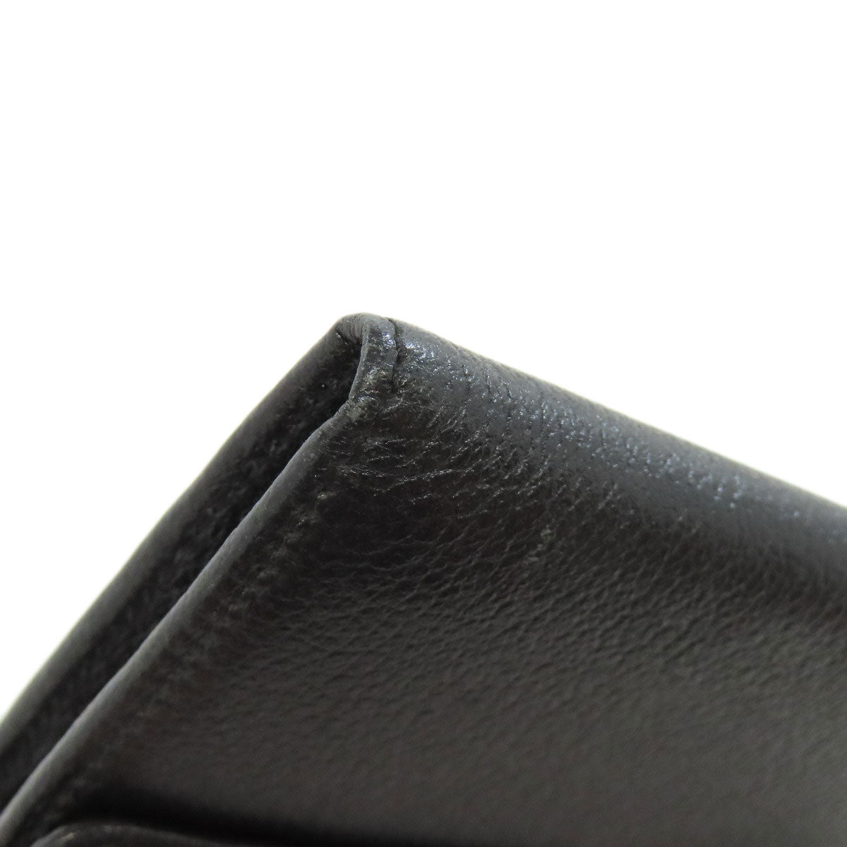CHANEL Long Wallet Purse Calfskin black Camellia COCO Mark