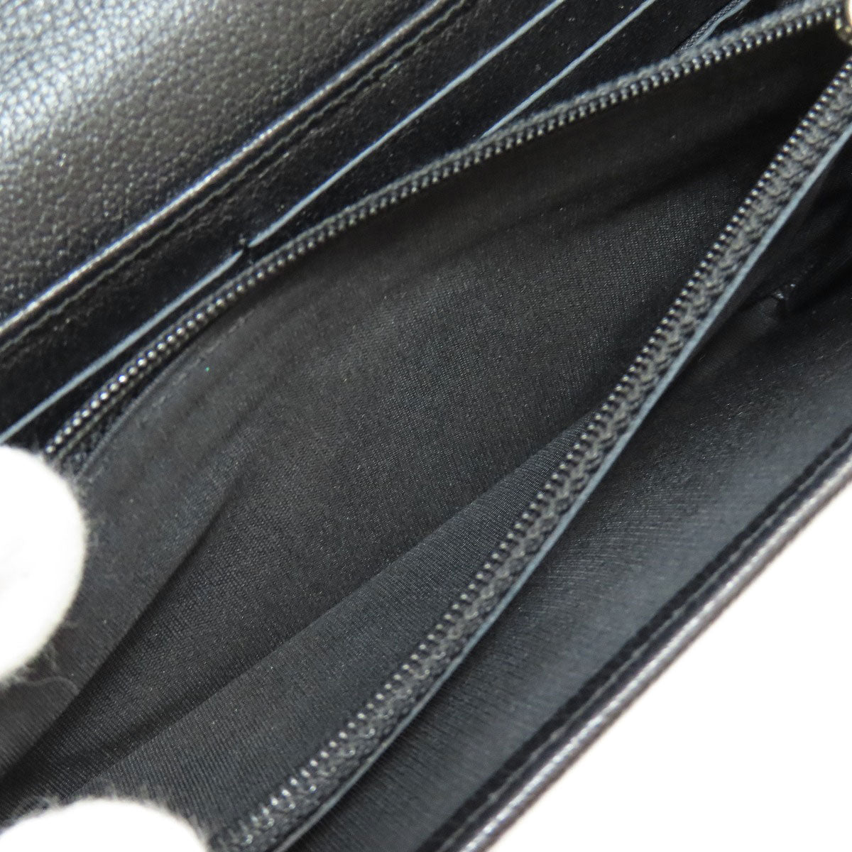 CHANEL Long Wallet Purse Calfskin black Camellia COCO Mark
