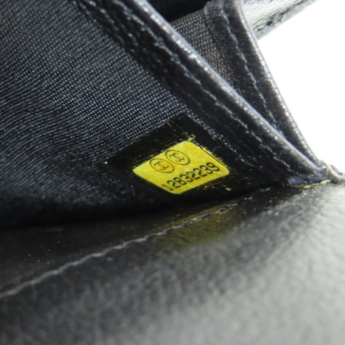 CHANEL Long Wallet Purse Calfskin black Camellia COCO Mark