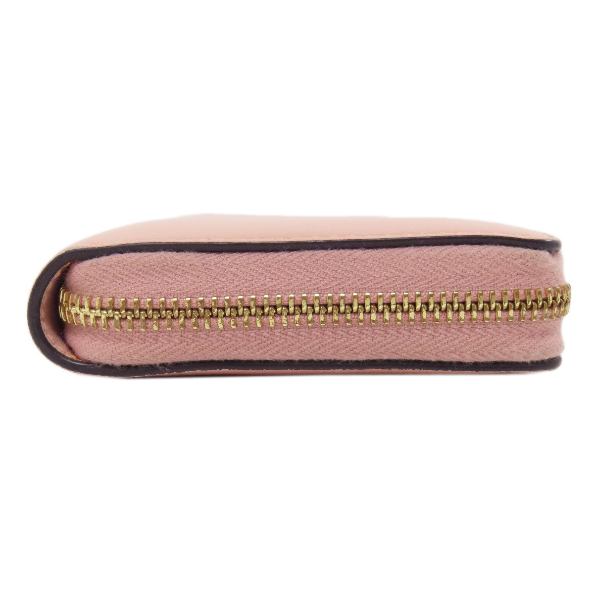 GUCCI Long Wallet Purse 453158 leather pink logo Women Used Authentic