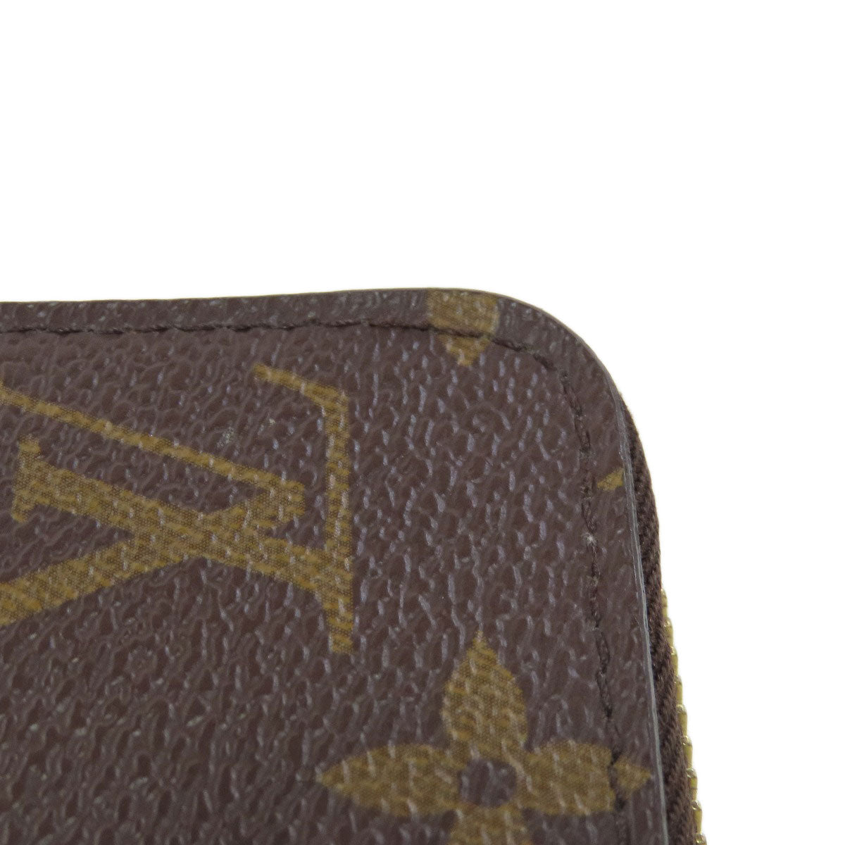 LOUIS VUITTON Long Wallet Purse M42616 Damier canvas Brown Zippy wallet Women Used Authentic