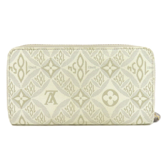 LOUIS VUITTON Long Wallet Purse M81172 Monogram Jaguar white Zippy Wallet SINCE1854 Women Used Authentic