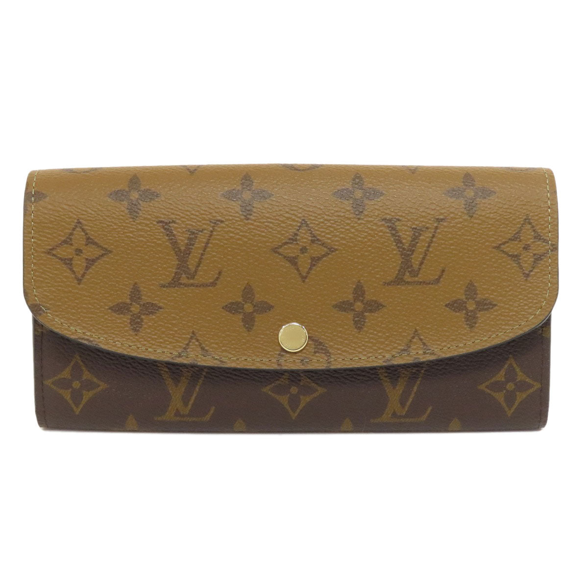 LOUIS VUITTON Long Wallet Purse M82157 Monogram reverse Brown Portefeuille Emily