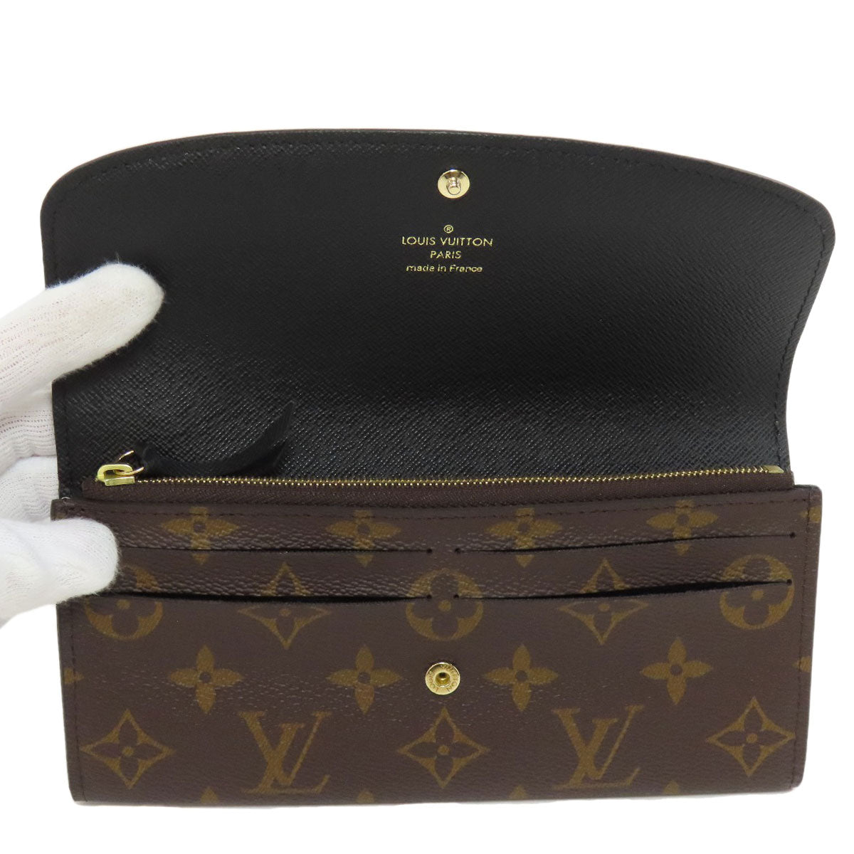 LOUIS VUITTON Long Wallet Purse M82157 Monogram reverse Brown Portefeuille Emily
