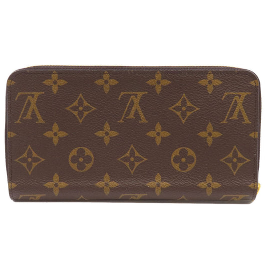 LOUIS VUITTON Long Wallet Purse M42616 Monogram canvas Brown Zippy wallet Women Used Authentic