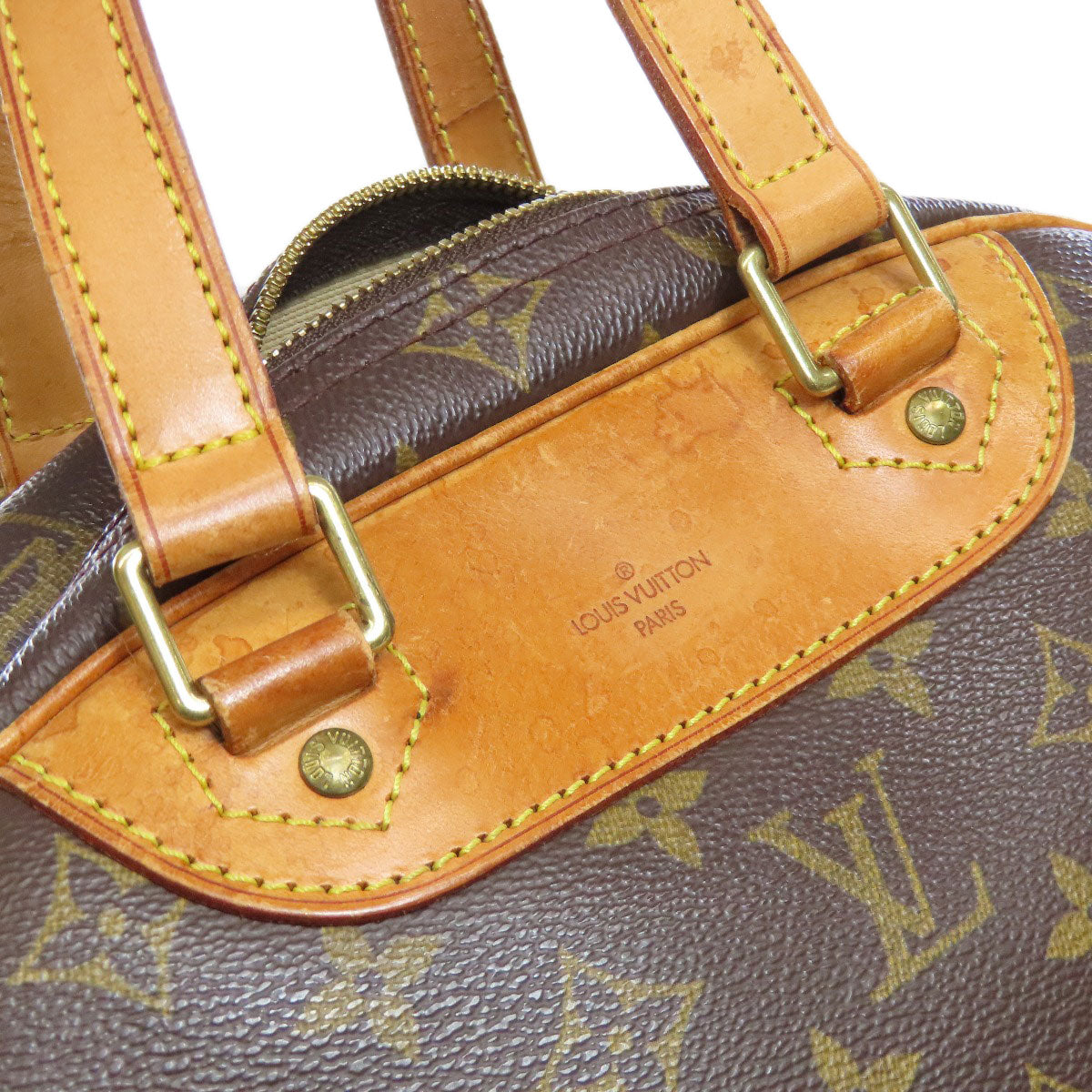 LOUIS VUITTON Handbag M41450 Monogram canvas Brown Excursion Women Used Authentic