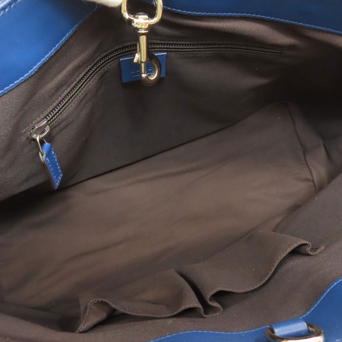 GUCCI Tote Bag 353397 leather blue Diamante Women Used Authentic
