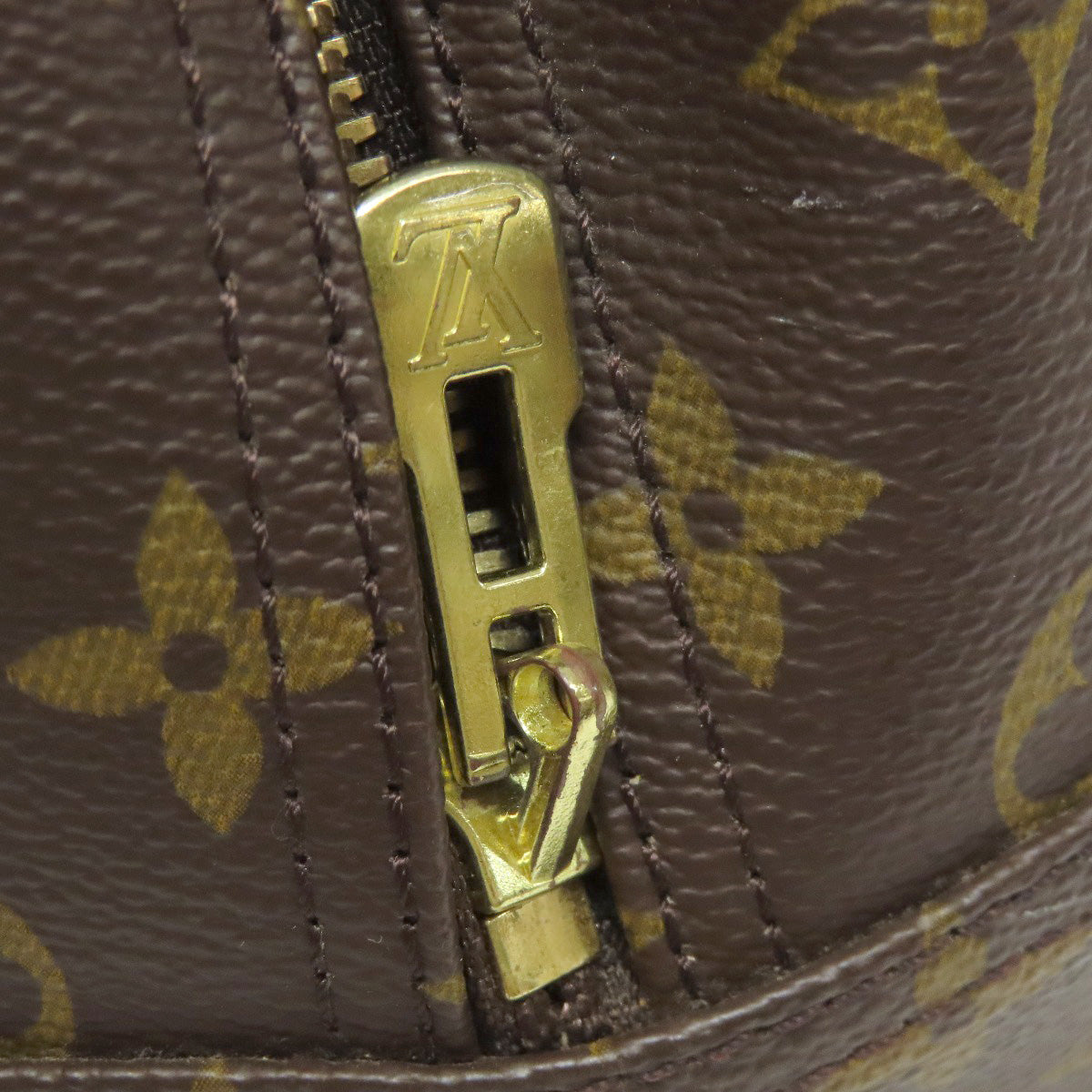 LOUIS VUITTON Handbag M47270 Monogram canvas Brown Deauville Women Used Authentic