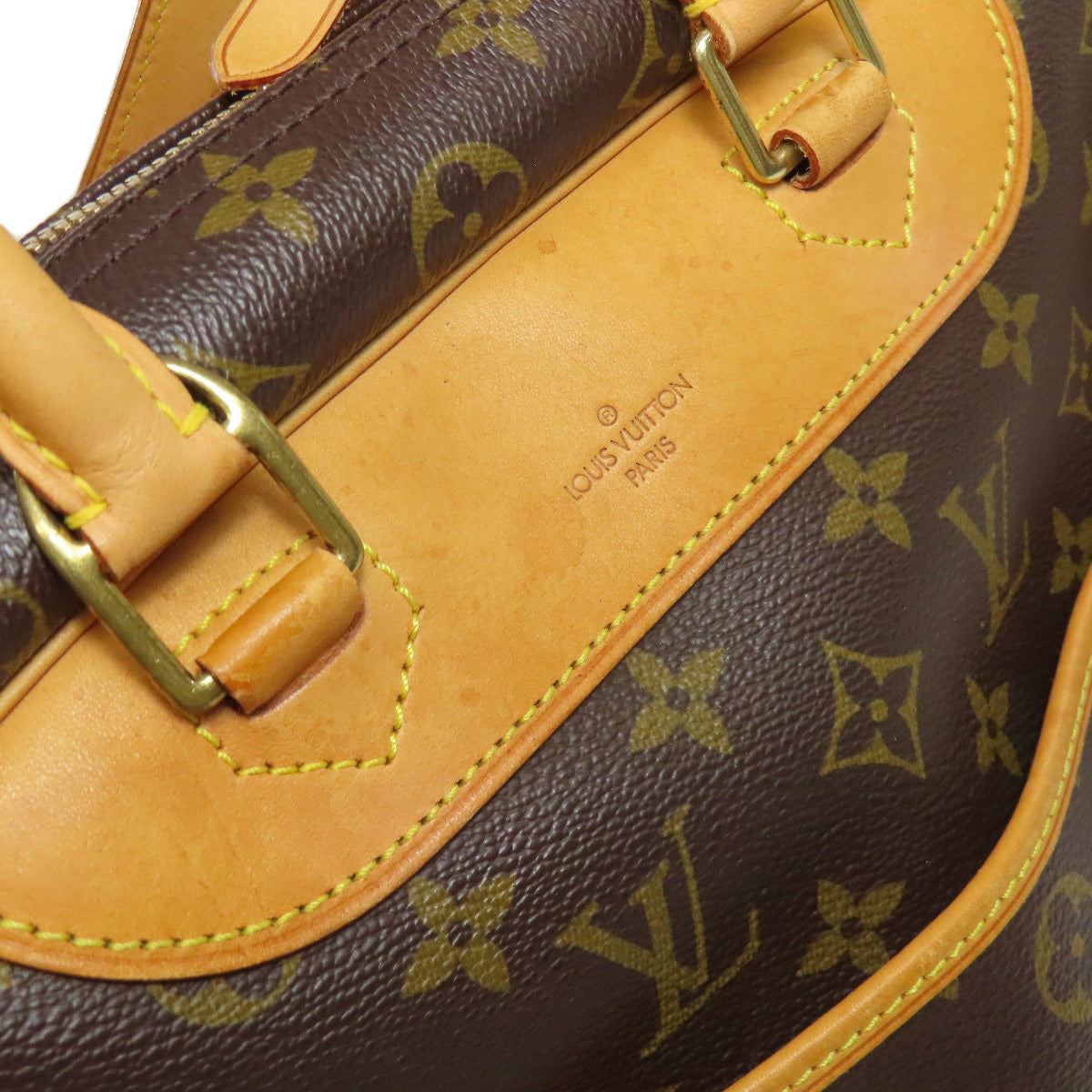 LOUIS VUITTON Handbag M47270 Monogram canvas Brown Deauville Women Used Authentic