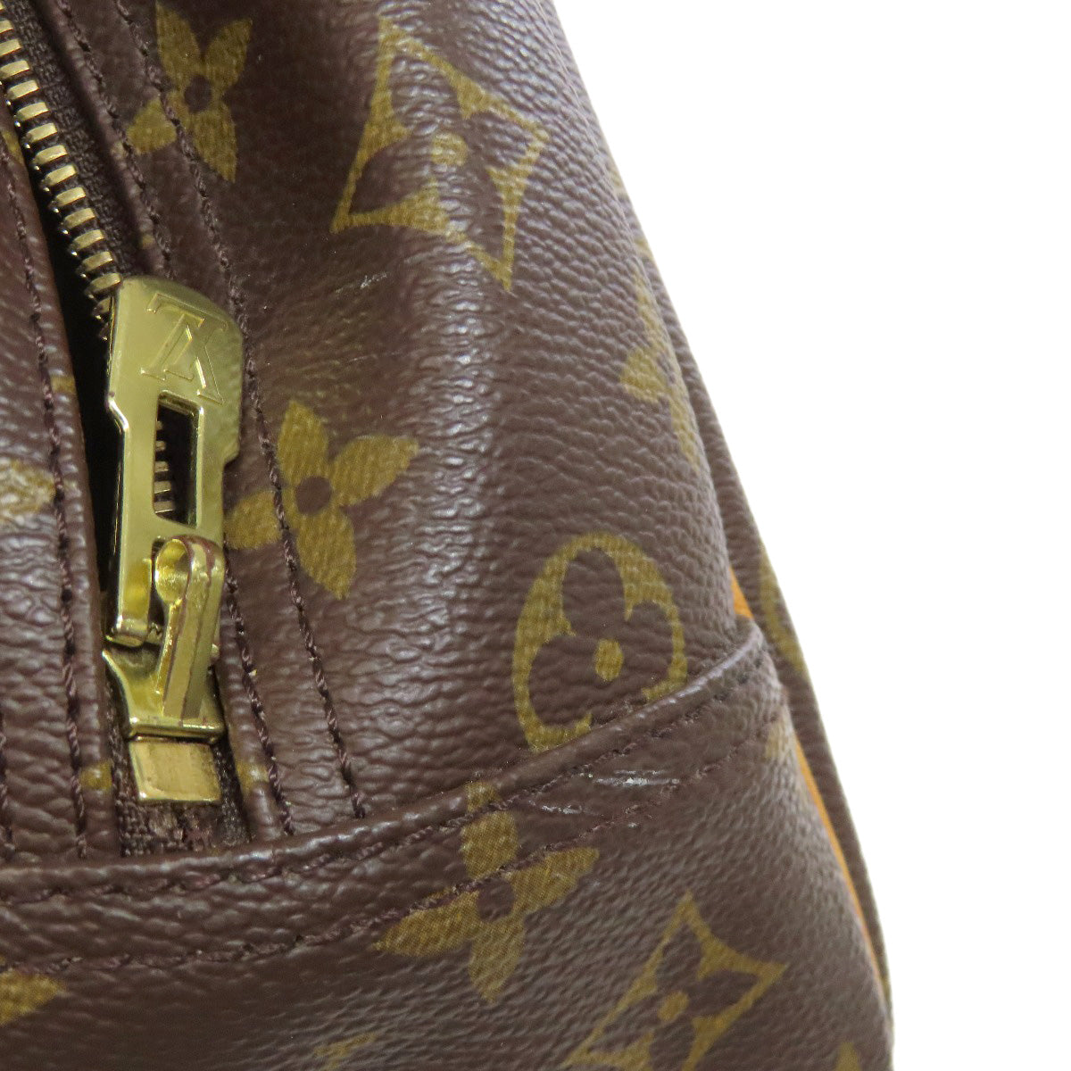 LOUIS VUITTON Handbag M47270 Monogram canvas Brown Deauville Women Used Authentic