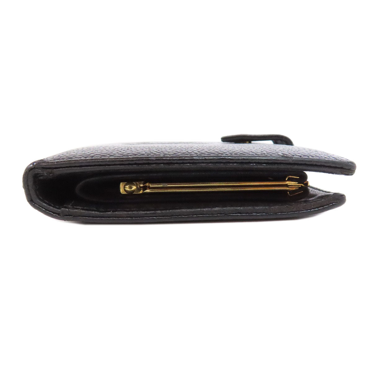 CHANEL Long Wallet Purse Grained Calfskin Skin black COCO Mark Gamaguchi Wallet Women Used Authentic