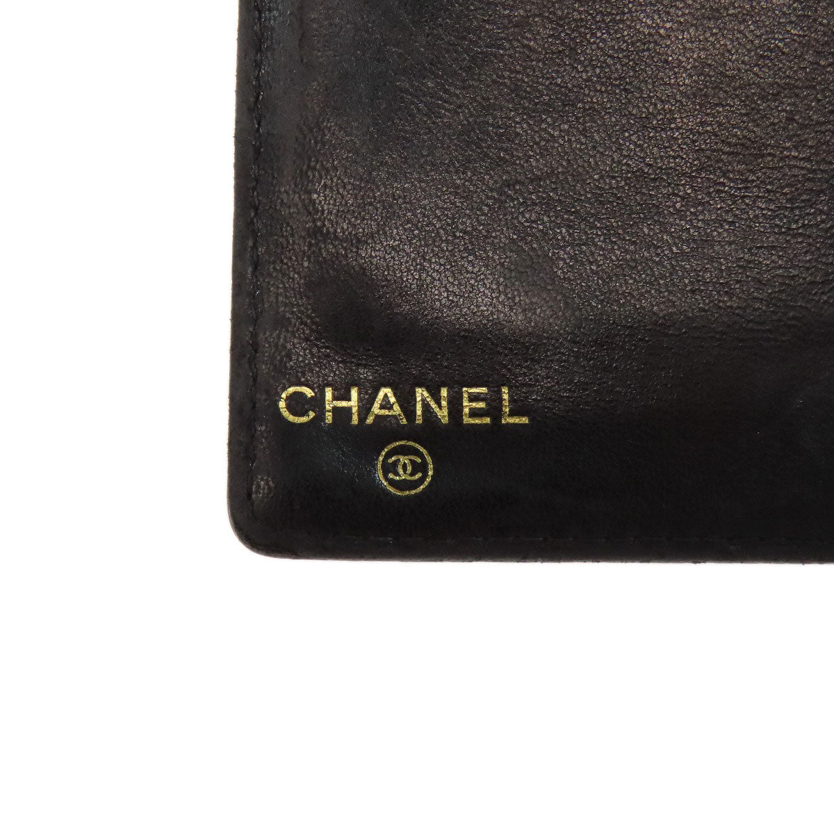 CHANEL Long Wallet Purse Grained Calfskin Skin black COCO Mark Gamaguchi Wallet Women Used Authentic