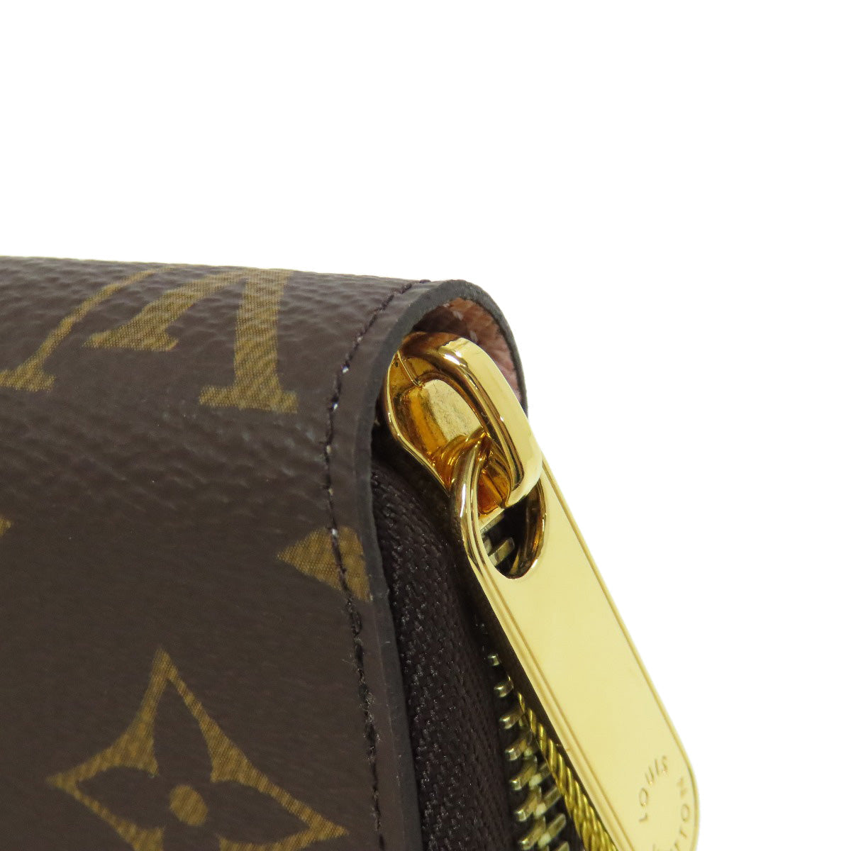 LOUIS VUITTON Long Wallet Purse M41894 Monogram canvas Brown Zippy wallet Women Used Authentic