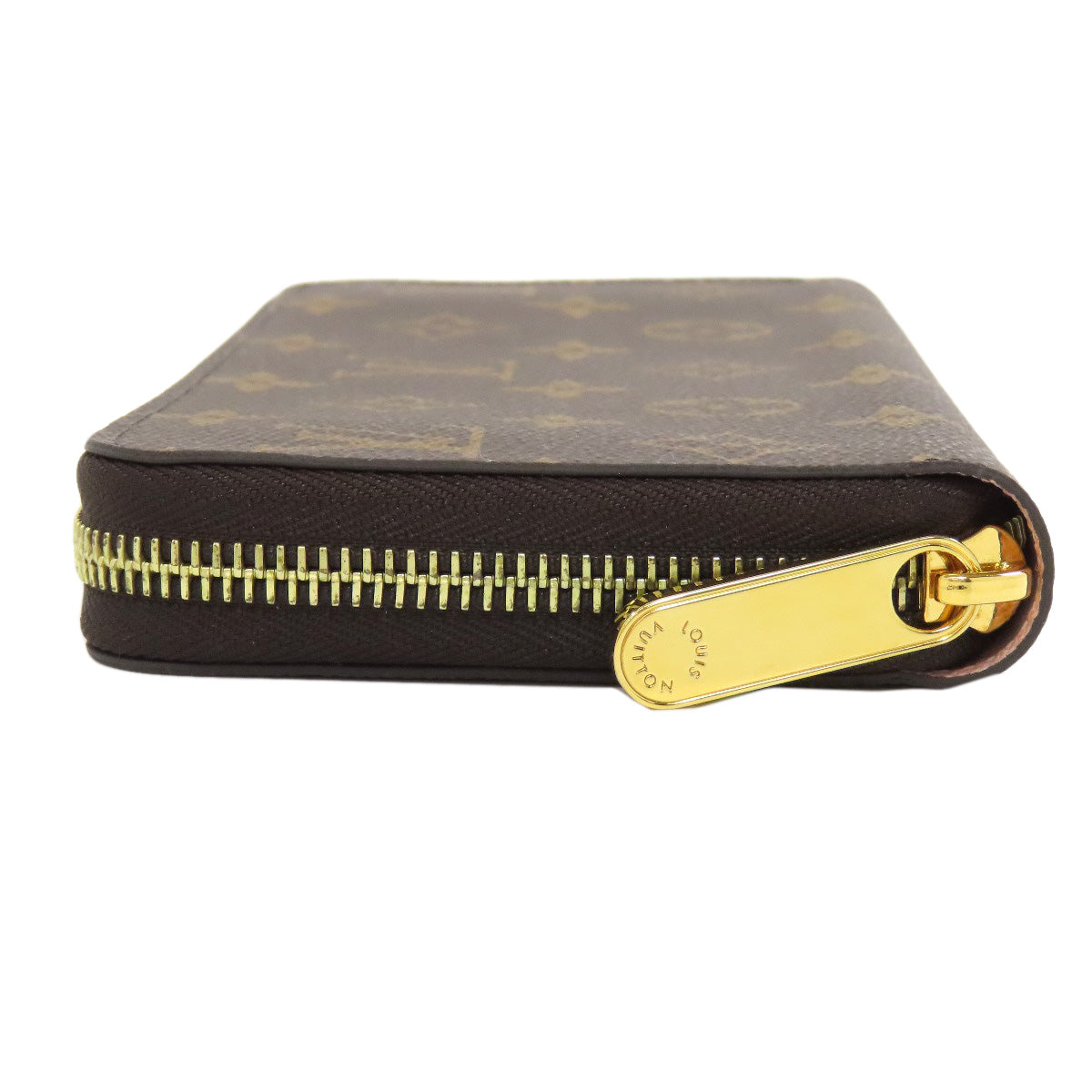 LOUIS VUITTON Long Wallet Purse M41894 Monogram canvas Brown Zippy wallet Women Used Authentic