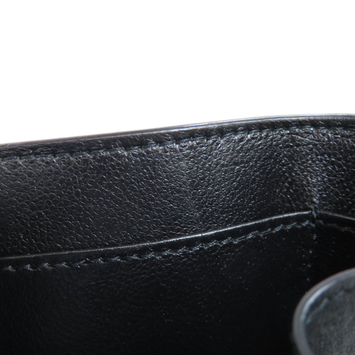 BALENCIAGA Bifold Wallet 664037 leather black Tri-fold Wallet Mini Wallet mens Used Authentic