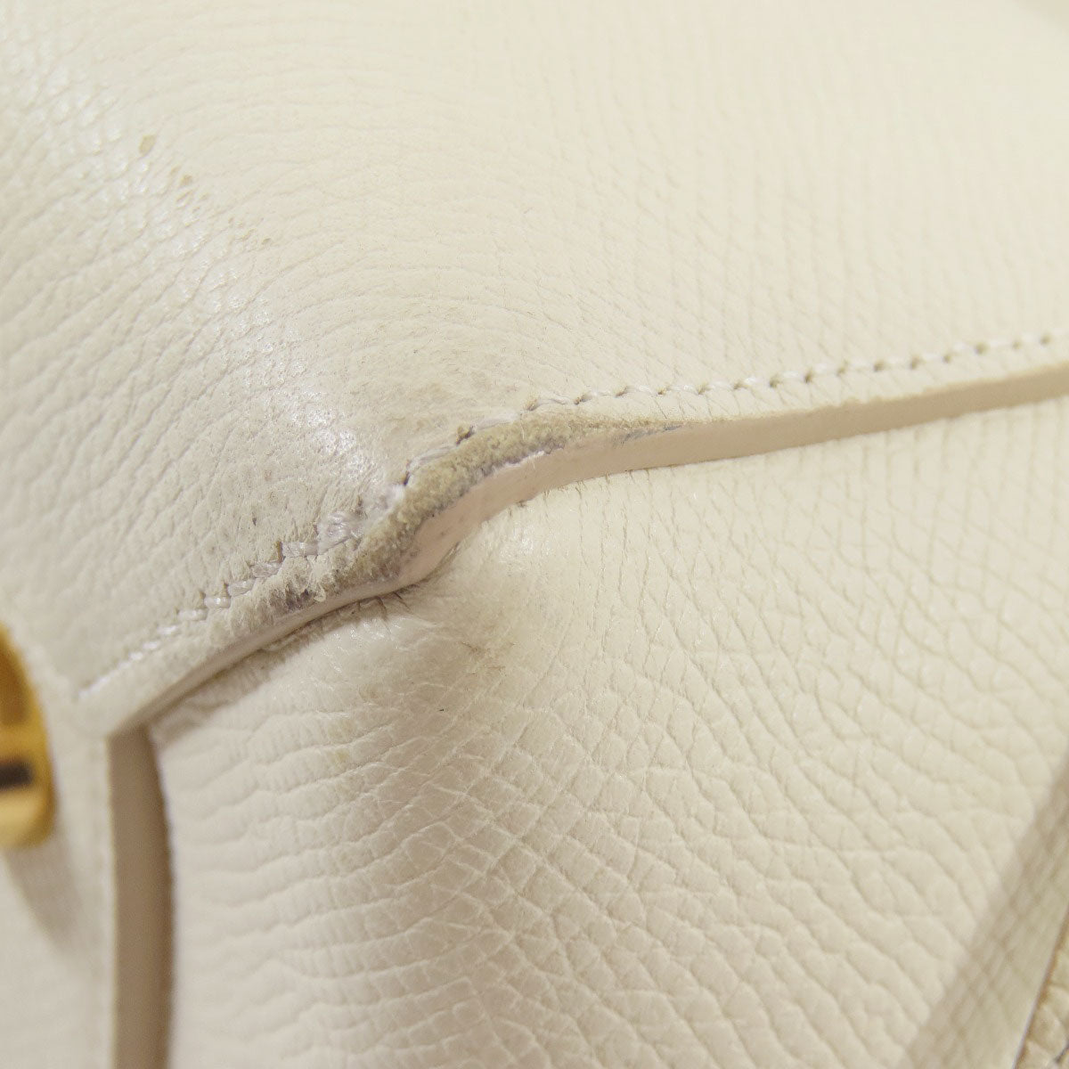 CELINE Handbag Calfskin white Belt bag 2WAY Women Used Authentic