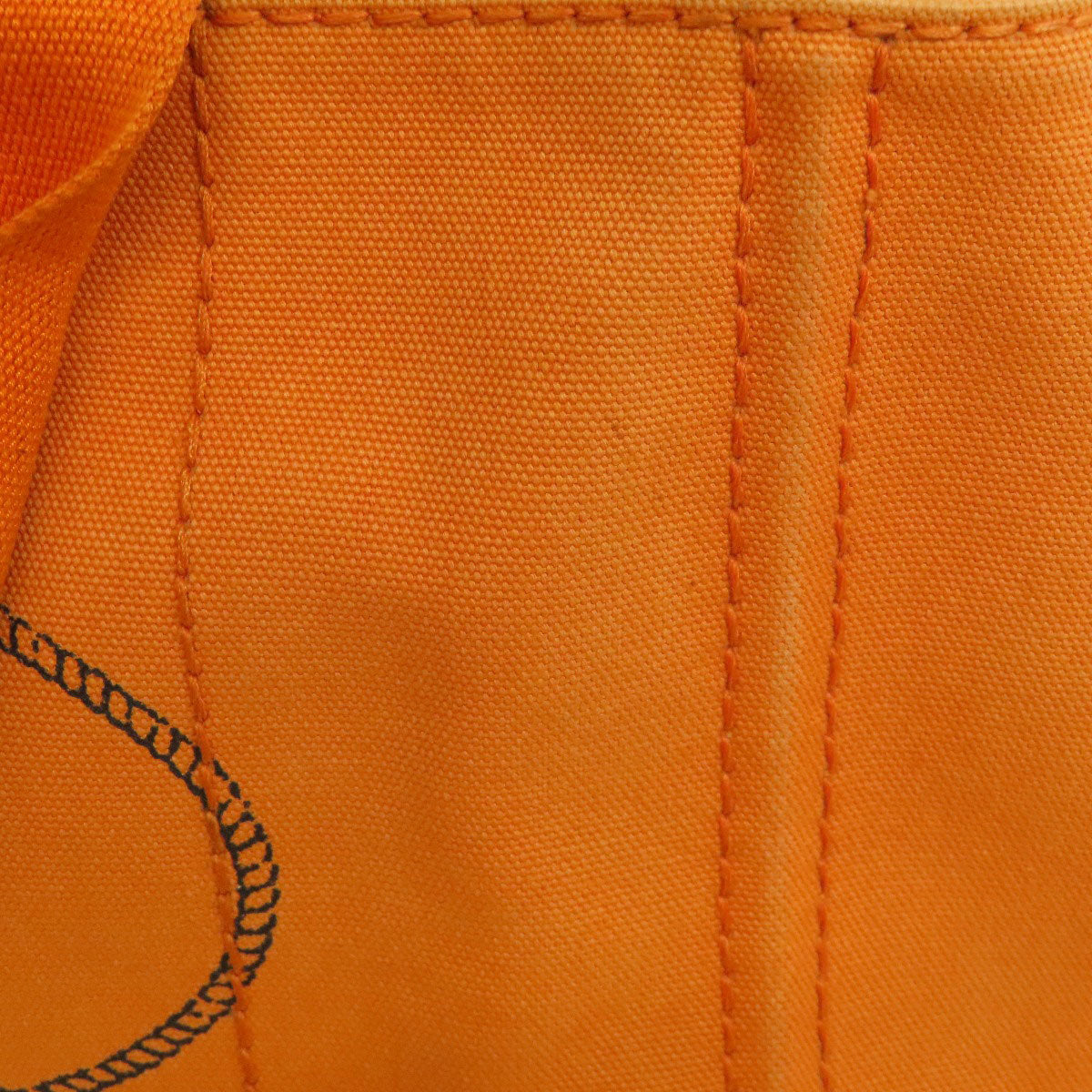PRADA Handbag canvas Orange Canapa Women Used Authentic