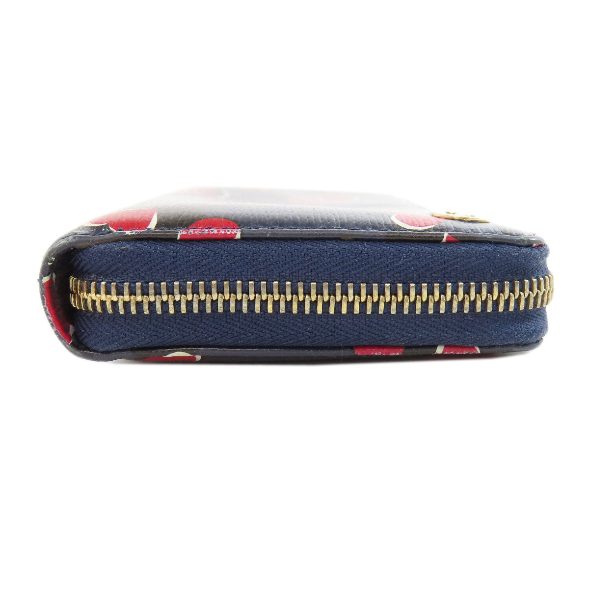 GUCCI Long Wallet Purse 309705 leather Navy Interlocking G Women Used Authentic