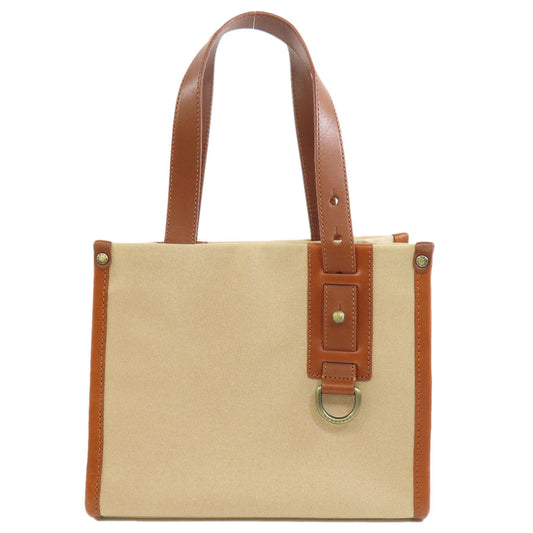 BURBERRY Tote Bag canvas Brown logo Women Used Authentic